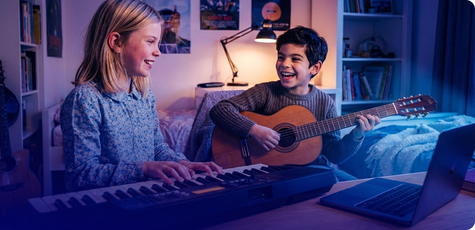 Kinderen spelen muziek